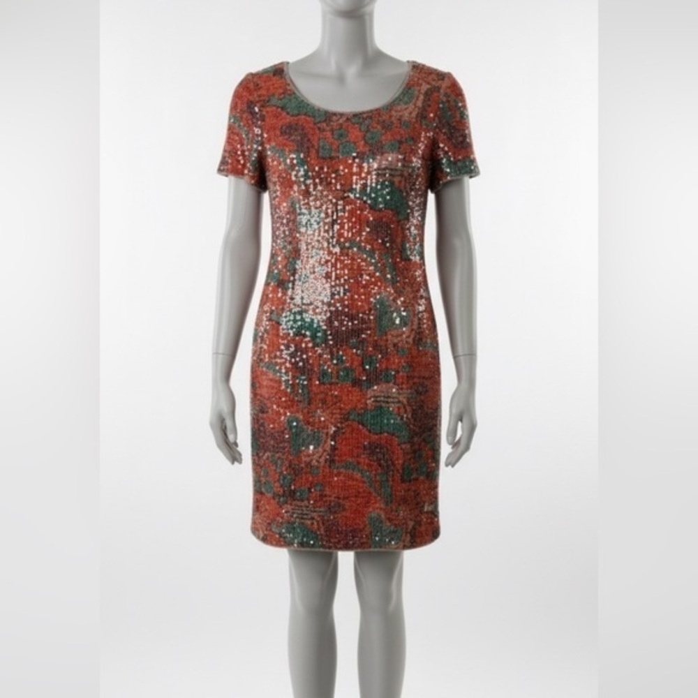 Styleworks Sequin Dress Size 12 cute dress multi-color sparkle festive